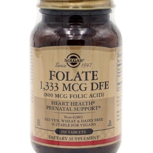 미국 솔가 Solgar 엽산 800mcg 250 타블렛 수용성 비타민B Folate