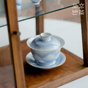 핸드페인팅 구름 도자기 개완 개완배 다관 차우리기 보이차 다기 세트 다구 다완