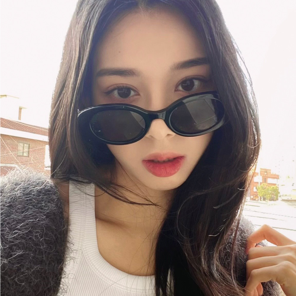 남자 여자 선글라스 코베인 라운드 타원형 뿔테 자외선차단 레트로 가벼운 패션 캣아이