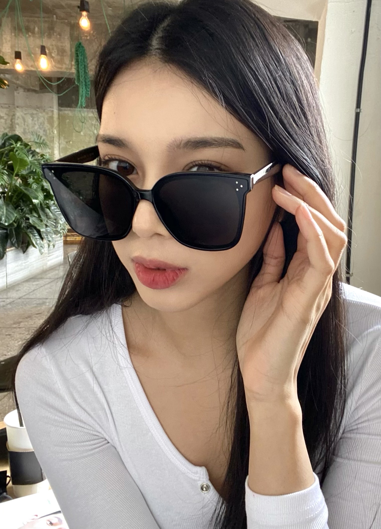 남자 여자 선글라스 사각 네모 슬림 가벼운 빅 대두 오버사이즈 스퀘어 패션 자외선차단 뿔테