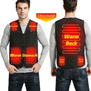 남성 여성 겨울 따뜻한 스마트 열 USB 충전식 전기 재킷 발열 조끼
