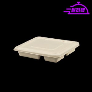 펄프도시락4칸/DP-04-M 펄프뚜껑세트