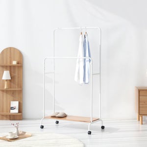 오고르 이동식 선반행거 2단 라이트브라운