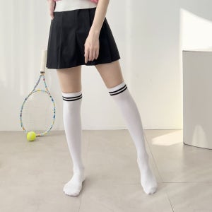 여성 골프양말 오버니삭스 니하이 무릎양말 골프스타킹 2족 세트