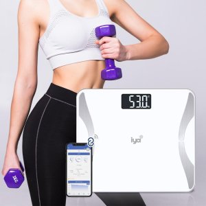 이야 스마트 체지방 디지털 체중계 체성분 측정 유아 반려동물 화이트 ITO블랙