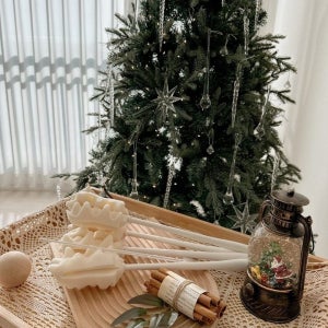 하이비 와인잔 맥주잔 텀블러 세척솔 몽글이 프리미엄 필터폼 4p(일자형)+ 롱빨대세척솔 2p (275mm+8mm헤드) (컬러랜덤)