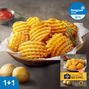 동원 퀴진 양념감자 1+1봉 클링클컷 해쉬브라운 스틱 벌집감자튀김 골라담기