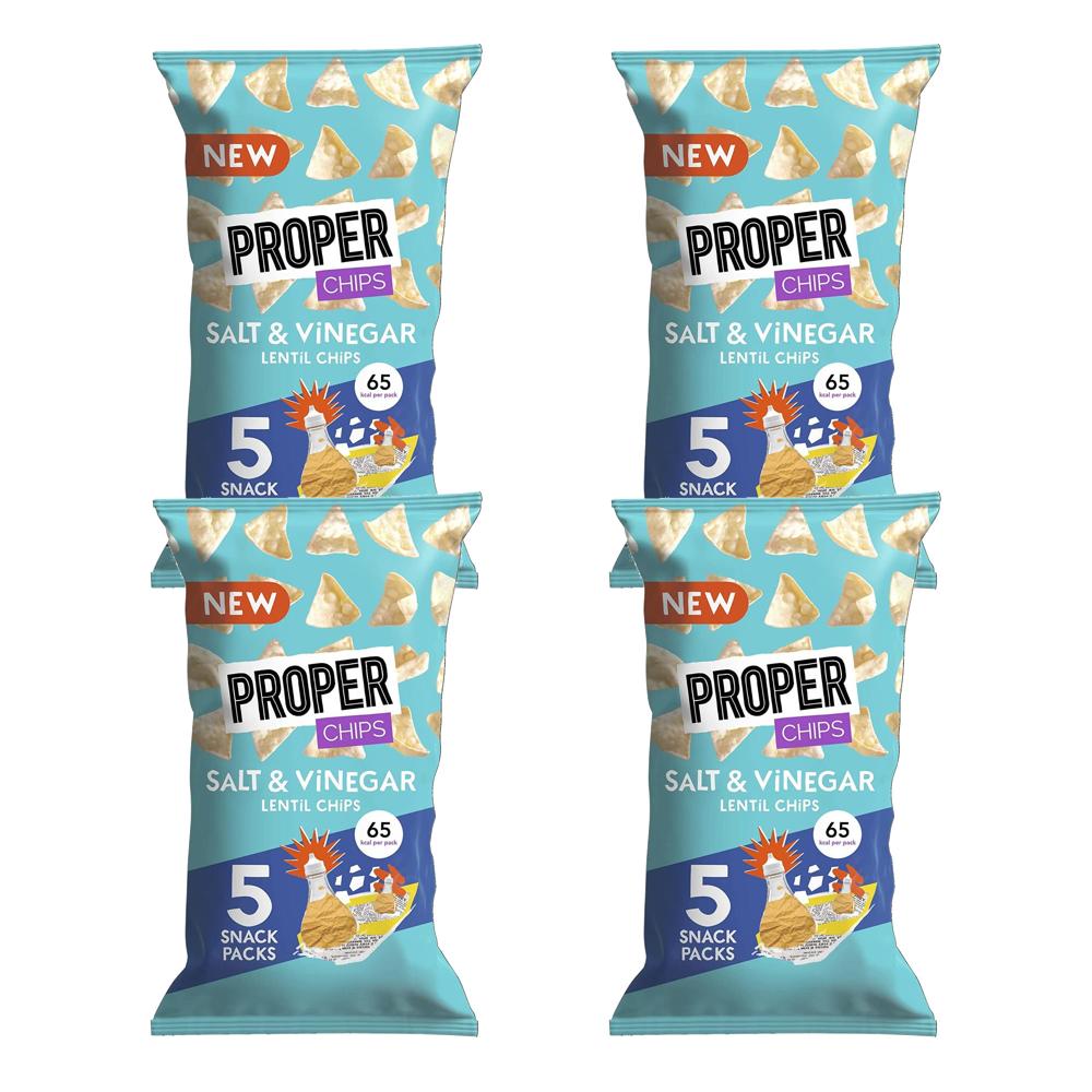 프로퍼 칩 쏠트 비니거 렌틸칩 14g 5개 4팩 PROPER Chips Salt Vinegar Lentil Chips