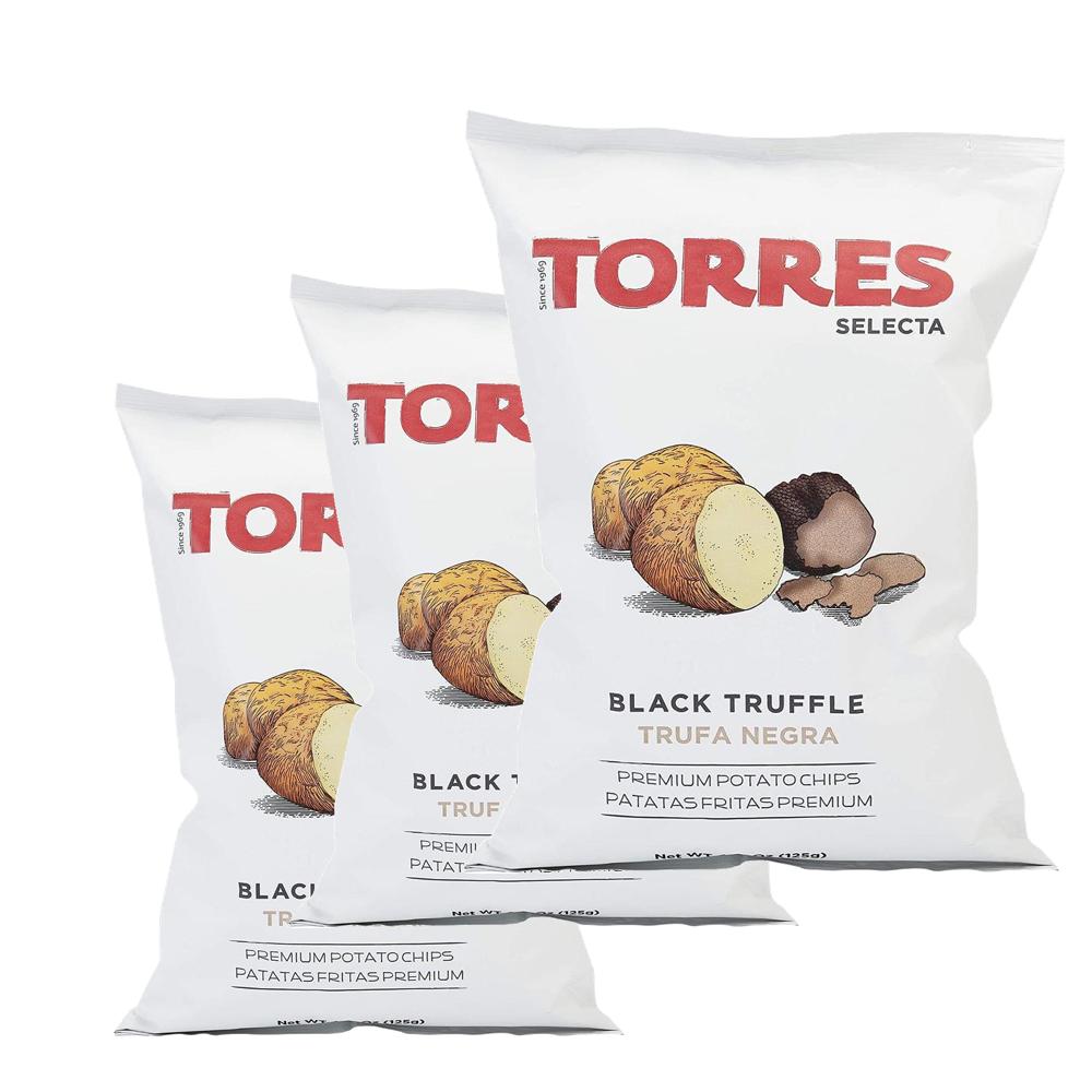 토레스 셀렉타 블랙 트러플 감자 크리스피 125g 3팩 Torres Selecta Truffle Potato Crisps