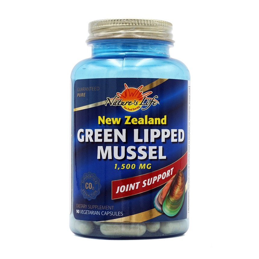 <b>네이쳐스 라이프</b> 뉴질랜드 초록입홍합 글루코사민 초록잎홍합 1500mg 90캡슐