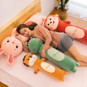 사자 토끼 원숭이 개구리 안고자는 베개 캐릭터 바디필로우 인형