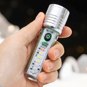 비센드 고휘도 휴대용 클립 LED 손전등 UV 후레쉬 충전식 미니 랜턴 T50