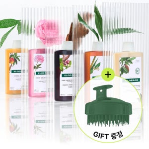 [클로란] 샴푸 400ml x 택 2개 (네틀 퀴닌 피오니 아쿠아민트 시트러스) + 브러쉬 증정