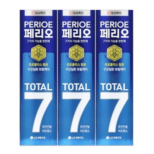 LG 페리오 토탈7 오리지널 어드밴스 치약 140g 3개 프로폴리스 함유 구강 토탈케어