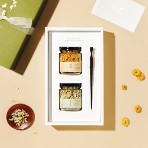 포이티 2종 꽃차 선물세트 차집게 국산 메리골드 카네이션 장미 도화 국화 차선물세트