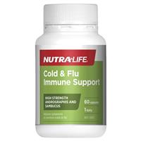 ［윤브랜드］Nutra-Life 뉴트라<b>라이프</b> <b>감기</b> 및 독감 면역 지원 60캡슐 Cold &amp; Flu Immune Support 60 Capsules