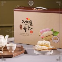 한과세트 찹쌀유과 한국전통과자 정일품 500g 선물용