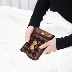 알파스톤 게르마늄 따숨 금강 온찜질팩 브라운 똑딱이형 보온 찜질 핫팩 주머니 온열