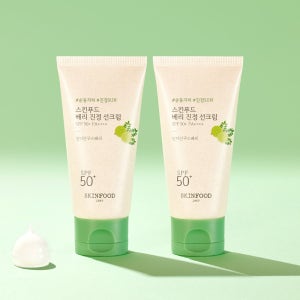 [스킨푸드/2개] 베리 진정 무기자차 선크림 50ml SPF50+ PA++++_베리로 민감 피부