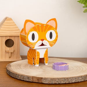 3D입체퍼즐 동물모형 종이만들기 종이조립 조립키트 고양이