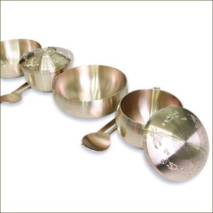 방짜유기 원앙(학조각)반상기10P세트