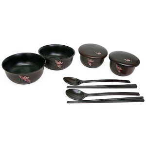 천연옻칠(채화)부부 반상기 세트(무형문화재옻칠장)