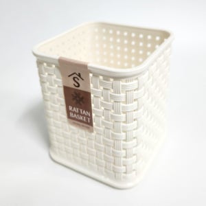 성신 라탄 바스켓 3호 정사각 수납 바구니
