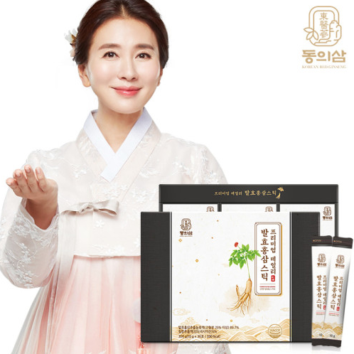 [정품] <b>동의삼</b> 프리미엄 데일리 발효홍삼스틱 10g x 30포 설날 명절 어버이날 부모님 선물 가족 생신 선물 <b>기력</b>충전