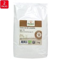 Primeal Semi complete wheat flour 프리밀 세미 컴플리트 위트 밀 플라워 프랑스 밀가루 T110 1kg 2팩