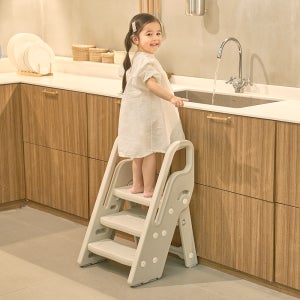 아이팜 접이식 2단 3단 스마트 손잡이 유아 디딤대 아기계단