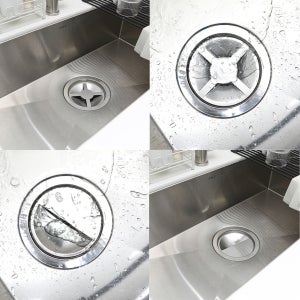 싱크대 거름통 덮개 개수대 거름망 올스텐 배수구 뚜껑 마개 커버 반달형 십자형 배수구망