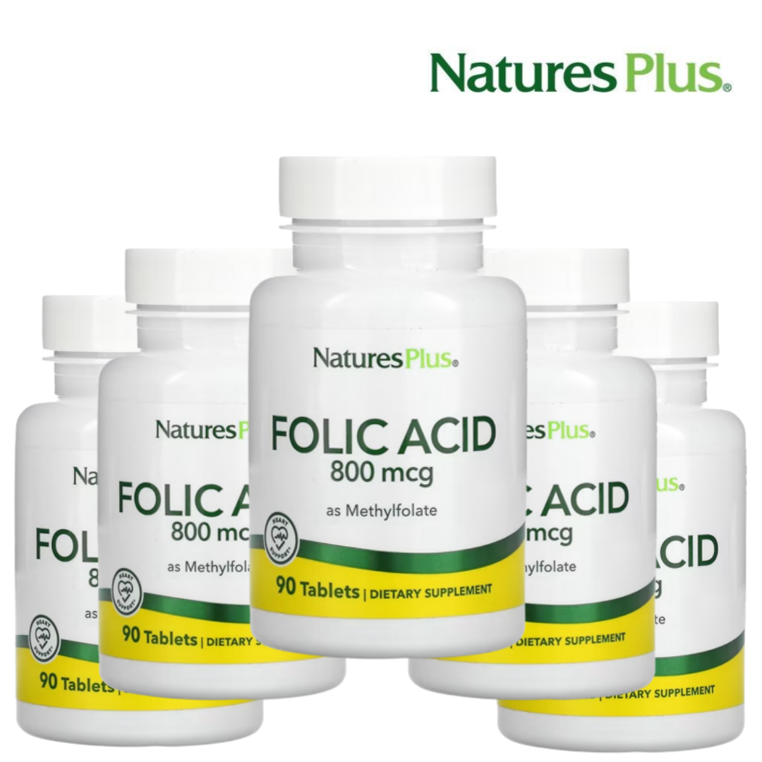 <b>네이처스플러스</b> 엽산 800 mcg 90정 5팩 타블렛 <b>임신</b>준비 엽산음식 <b>임신</b>선물 엽산수치 FOLATE 메타폴린