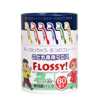 일본 FLOSSY 60개입 과일향 치실 치간 칫솔 교정용