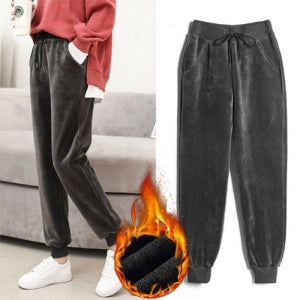 로로스키니 여성 기모 조거 팬츠 융털 밴딩 바지 겨울