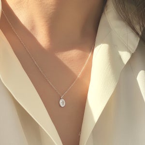 실버925 빈티지 프레임 펜던트 롱 목걸이 3color