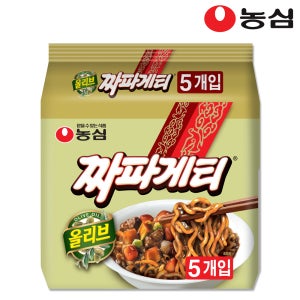 농심 올리브 짜파게티 140g 20봉-라면/짜장라면