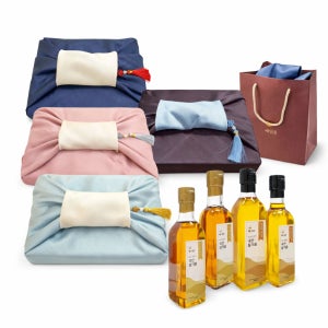 국산100% 참기름 들기름 선물세트 답례품 들기름200ml+볶음참깨110g(실크보자기포함)10종 택1