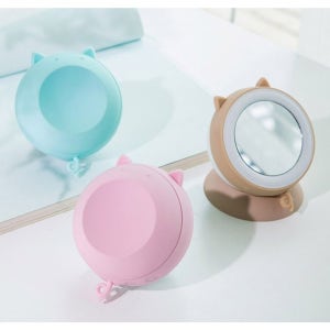 씨케이 USB 충전손난로 핫팩 LED손거울