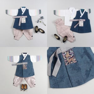 마레한복 47 60 남아한복 돌아기 초등 주니어 15호까지 전통 한복 곤색배자