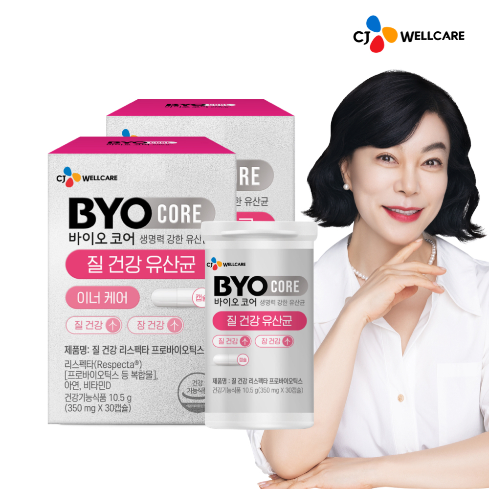 CJ 바이오코어 질 건강 유산균 리스펙타 기능성 여성 건강 30캡슐, 2개