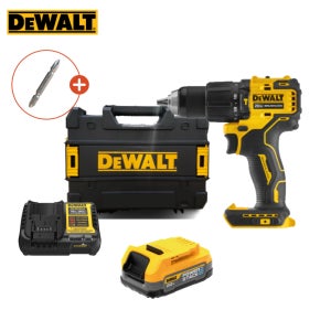 디월트 20V MAX BL 컴팩트 햄머드릴 드라이버 DCD709E1 1.7Ah 배터리 1개 세트