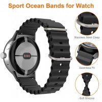 [호환용] 스마트워치줄 메탈 러버 스마트 시계 워치 줄 스트랩 밴드 Ocean strap