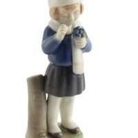 ROYAL COPENHAGEN PORCELAIN FIGURINE Girl with Flowers, March 4525