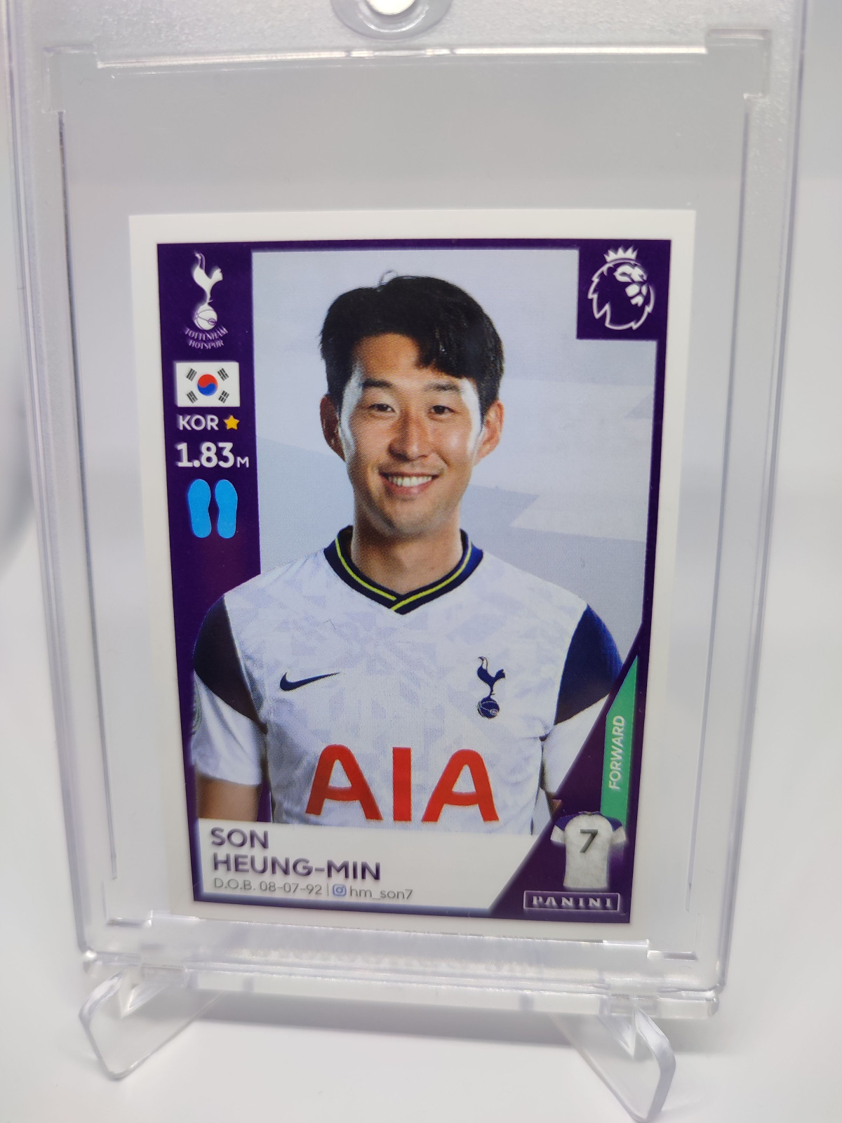 2020 Panini PL Album Sticker 손흥민 스티커 546번 카드 축구 카드