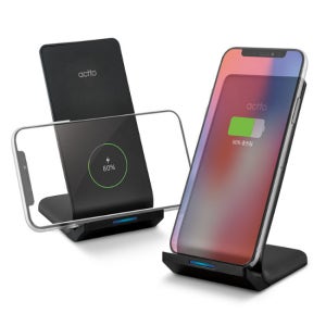 엑토 10W 데스크 스탠드형 Z플립 스마트폰 듀얼 코일 고속 무선 충전 거치대
