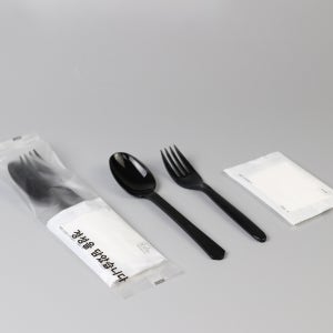 숟가락 포크 물티슈 일회용 수저 세트 500개