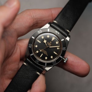 얇은 타입 빈티지 소가죽 시계줄 가죽밴드 블랙 18mm 20mm 21mm