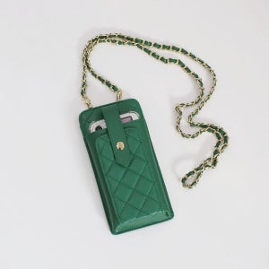 레더 퀼팅 폰케이스 체인백 [4COLOR]