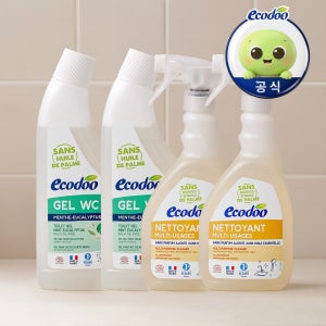 에코두 욕실세정제 500ml 2개 + 변기세정제 750ml 2개