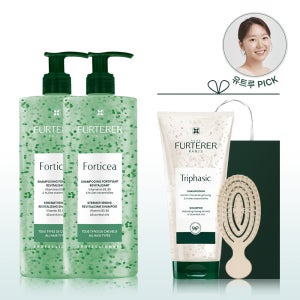 [르네휘테르][신상]포티샤 슈퍼볼륨 샴푸 500ml 듀오(+트리파직샴푸200ml&볼륨브러쉬증정)